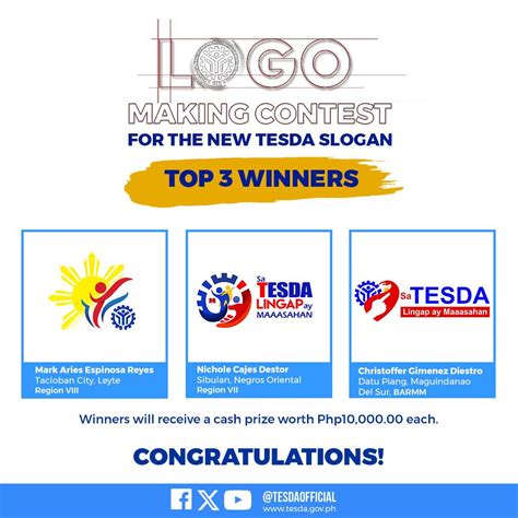 TESDA announces winners of logo making contest for new slogan.